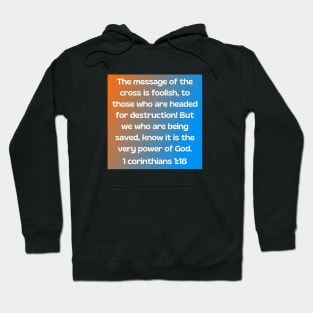 Bible Verse 1 Corinthians 1:18 | Christian Hoodie